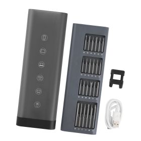 Electric Precision Screwdriver Set, 48 Magnetic Bits, Mini Electric Screwdriver with Magnetic Storage Box, S2 Steel Bits, LED Light, Type-C Charg