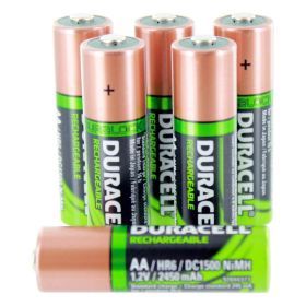 Duracell AA NiMH 2450mAh DC1500 Rechargeable Duralock 1.2V Batteries - 12 Pack Bulk