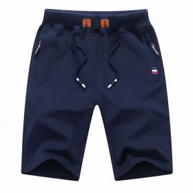 Men's Shorts Casual Classic Fit Drawstring Summer Beach Shorts With Elastic Waist And Pockets (Option: Blue-7XL)