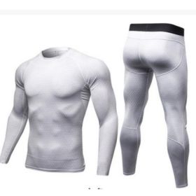 Men's Casual And Comfortable Compression Muscle Gym Shorts (Option: White-M-Long)