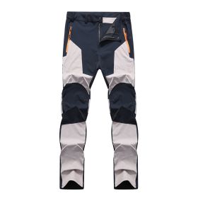 Outdoor Stretch Charging Men's Windproof Waterproof And Hard-wearing Breathable Quick-drying Pants (Option: Khaki-L)