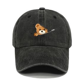 Cotton Retro Washed Sun Outdoor Fishing Hat (Option: Black-M)