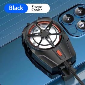 Phone Cooler For Gaming; Universal Phone Cooling Fan With Two Cooling Modes; Mobile Phone Radiator Case For; iPhone / Samsung / Huawei / Google / (Color: Black, Items: Without Battery)