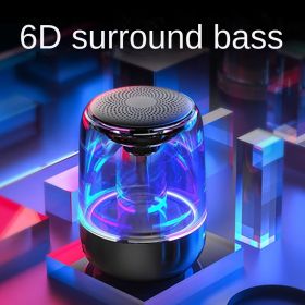 Mobile Phone Bluetooth Speaker High-quality Colorful Lights Wireless Small Sound Box Subwoofer Portable Home Impact Mini Gift (Color: Flagship model Black)