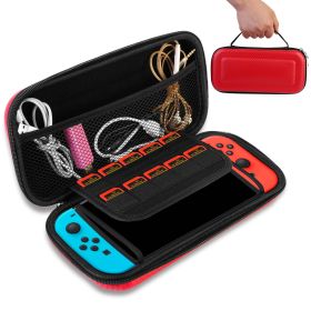 Portable Carry Case for Nintendo Switch Console Protective Hard EVA Case Shell Pouch (Color: Red, size: One size)