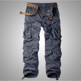 Three-dimensional Pocket Overalls Men's Multi-pocket (Option: Dark Grey-38)