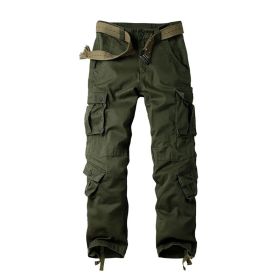 Three-dimensional Pocket Overalls Men's Multi-pocket (Option: Eight Pockets Army Green-31)